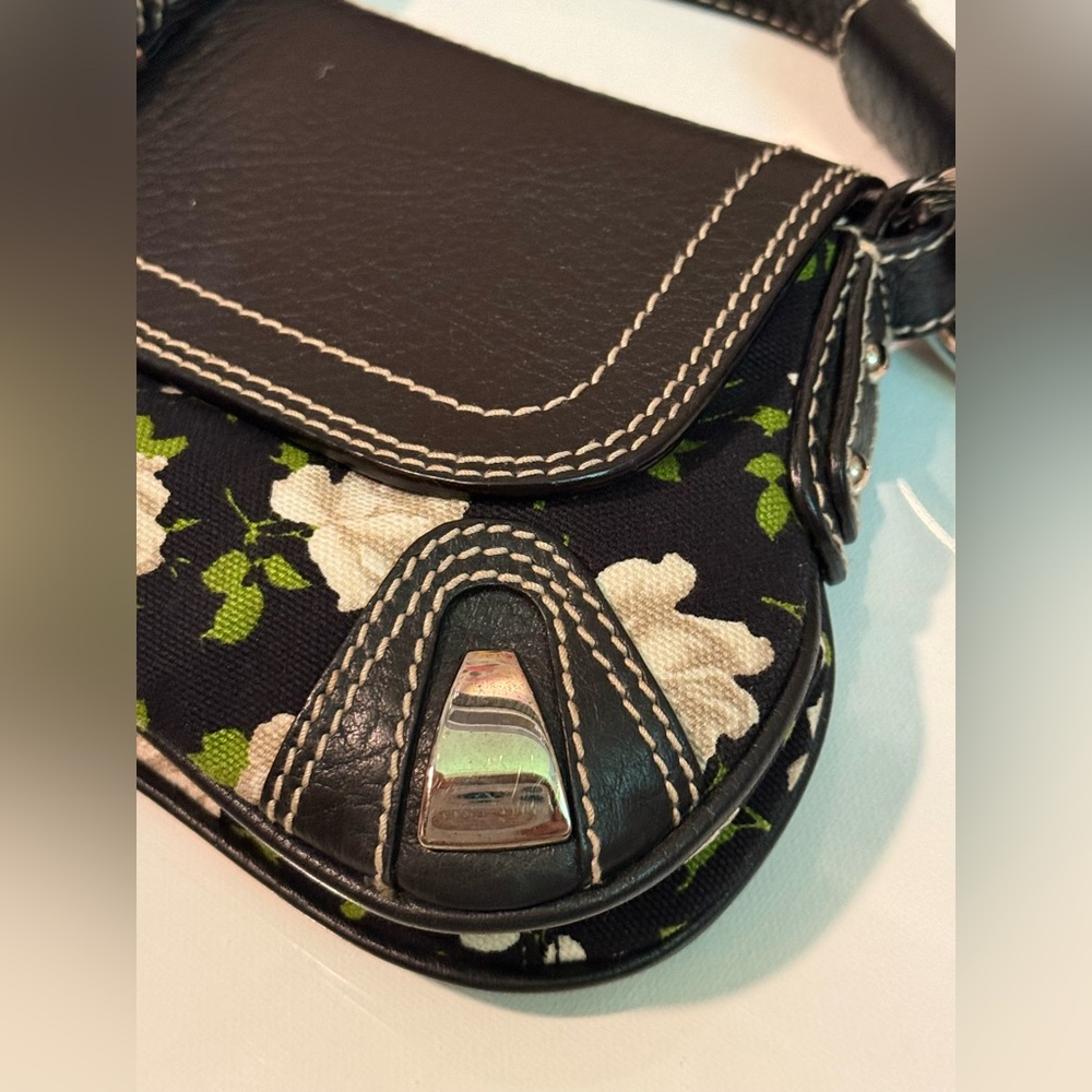 Dolce & Gabbana Floral Canvas & Leather Shoulder Bag Black Multi EUC MSRP $2200 - Picture 16 of 16